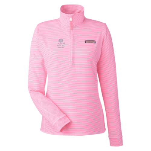 InMind Services - Vineyard Vines Women's Microstripe Sankaty Half-Zip Pullover v2