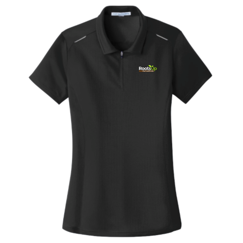 RootsUpPlantHealthcare - Port Authority Ladies Pinpoint Mesh Zip Polo