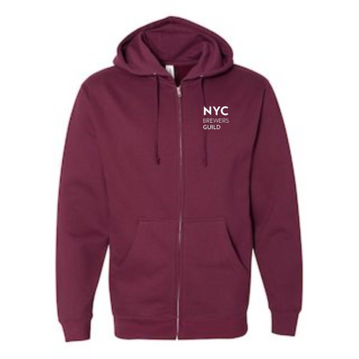 NYC Brewers Guild - Independent Trading Unisex Midweight Full-Zip Hooded Sweatshirt