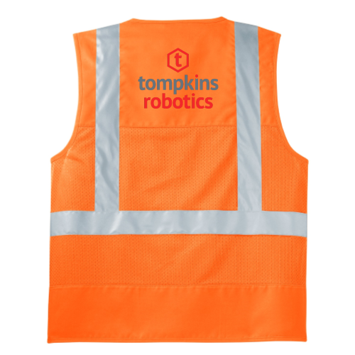 Tompkins Robotics - PRINTED - CornerStone CSV 405 ANSI 107 Class 2 Mesh Back Safety Vest