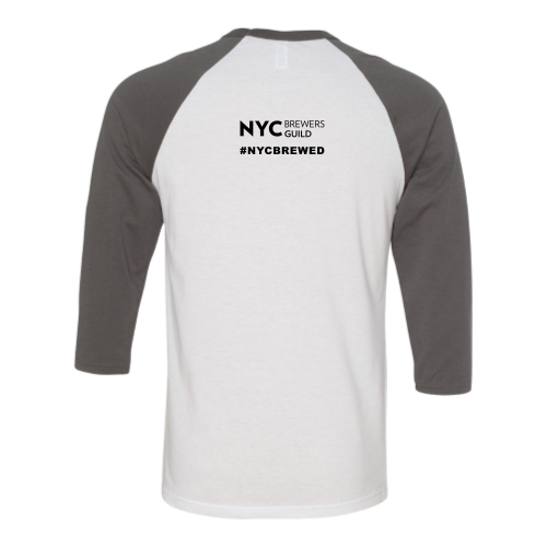 NYC Brewers Guild - Bella Canvas Unisex Three-Quarter Sleeve Baseball Tee