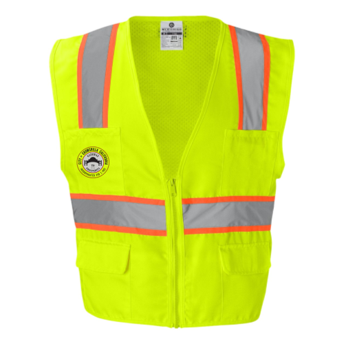 CityofChowchilla - Solid Front Safety Vest With Mesh Back