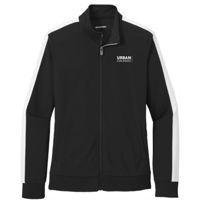 UrbanCoal - Sport-Tek Ladies Tricot Sleeve Stripe Track Jacket