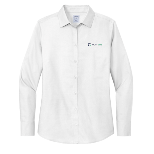 TeamOne - Brooks Brothers Women's Wrinkle-Free Stretch Nailhead Shirt v1