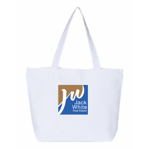 Jack White Real Estate - 24.5L Canvas Zippered Tote v2