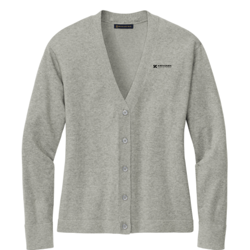 Krivonen - Brooks Brothers Women's Cotton Stretch Cardigan Sweater Grey