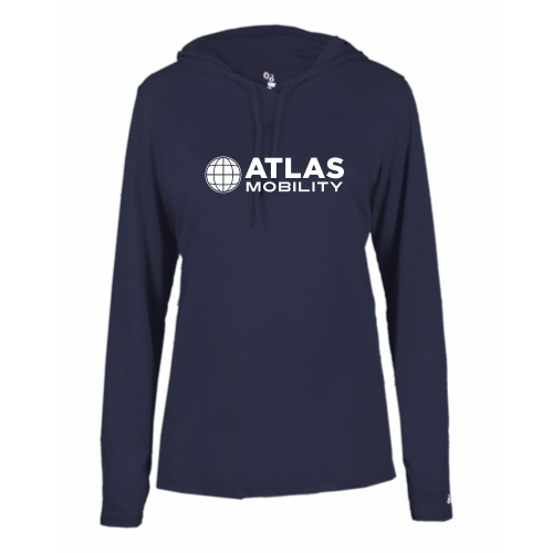 Atlas Mobility - B-Core L/S Women's Hood Tee v1