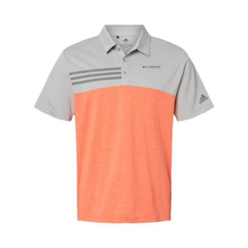 CedarValley - Heather Colorblock 3-Stripes Sport Shirt