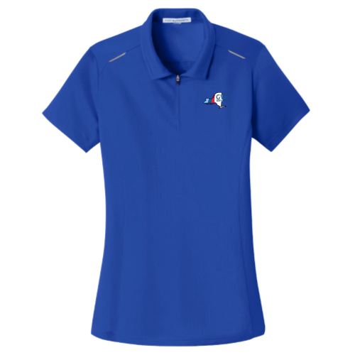 GVCBMWCCA - Port Authority Women's Pinpoint Mesh Zip Polo v1