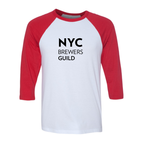 NYC Brewers Guild - Bella Canvas Unisex Three-Quarter Sleeve Baseball Tee
