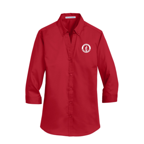 CornellFreeSpeechAlliance - Port Authority Ladies 3/4-Sleeve SuperPro Twill Shirt v1