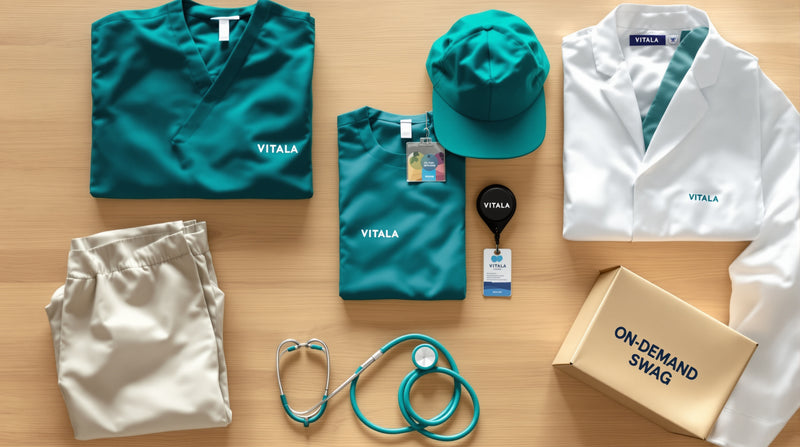 Header image for How to Run a Branded Swag Program for Contract and Per-Diem Healthcare Staff Without Wasting Inventory on Turnover (2026)