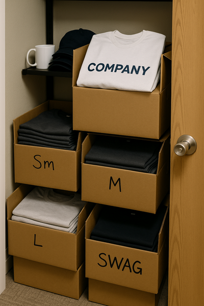 Why Do I Still Have Boxes of T-Shirts in My Office Closet? Is There a Better Way?