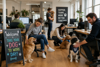 Office Dogs Are the New Secret to Happier Teams