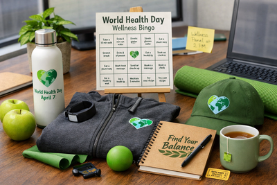 Creative Ways to Celebrate World Health Day at Work With Wellness Swag Your Team Will Love