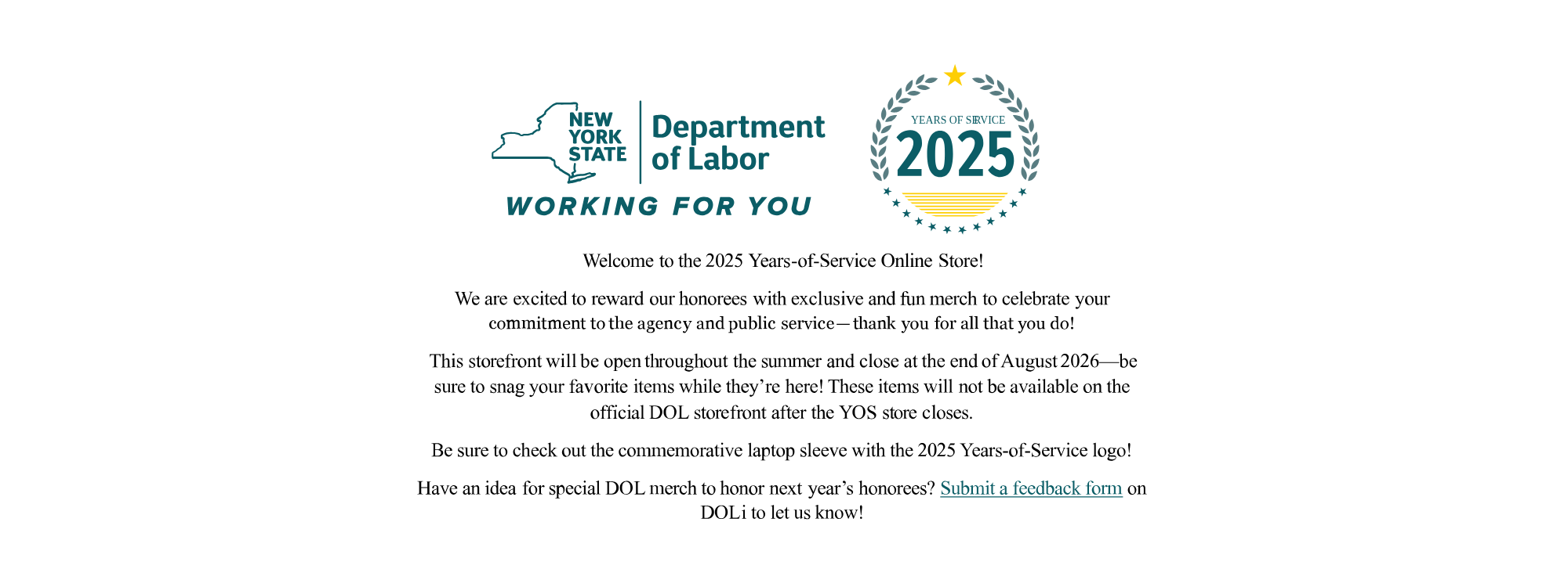 New York Department of Labor Years of Service
