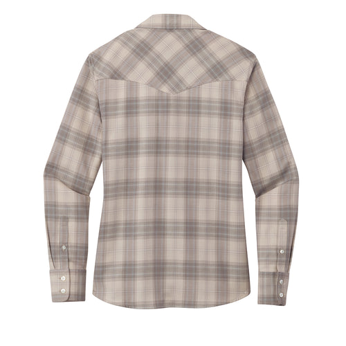 Port Authority Ladies Long Sleeve Ombre Plaid Shirt LW672