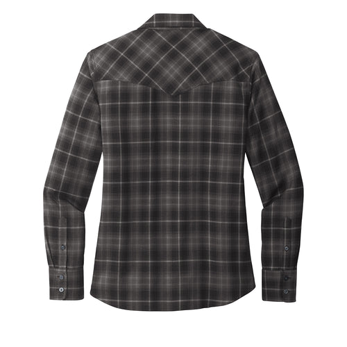 Port Authority Ladies Long Sleeve Ombre Plaid Shirt LW672