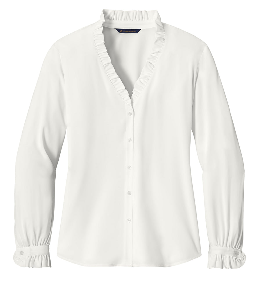 Brooks Brothers Women’s Long Sleeve Ruffle Collar Blouse BB18011