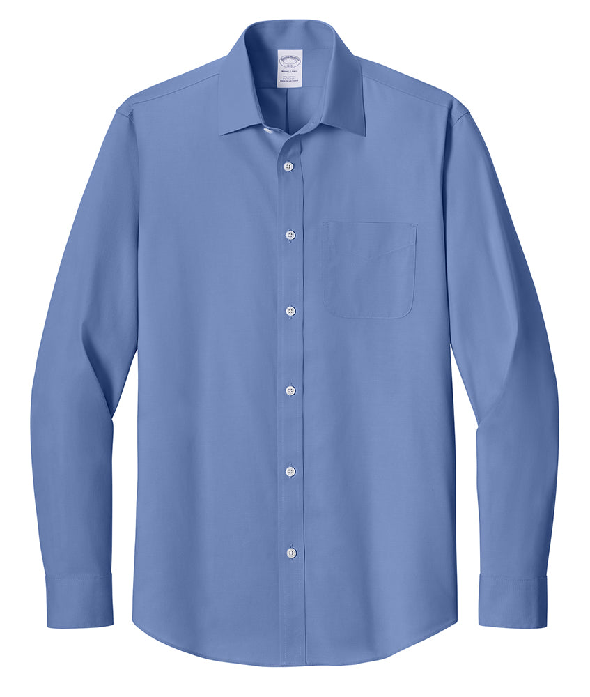 Brooks Brothers Wrinkle-Free Stretch Pinpoint Spread Collar Shirt BB18012