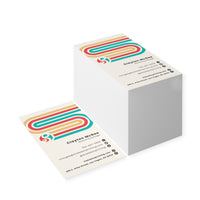 Retro Stripe Business Cards — Colorful Modern Professional Design