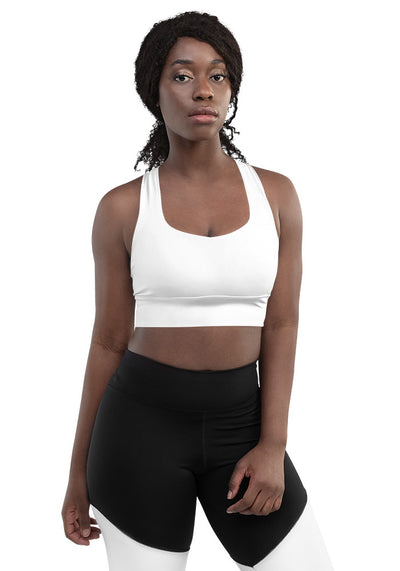 All-Over Print Recycled Longline Sports Bra
