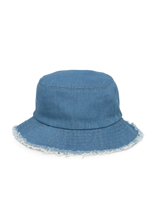 Distressed Denim Bucket Hat