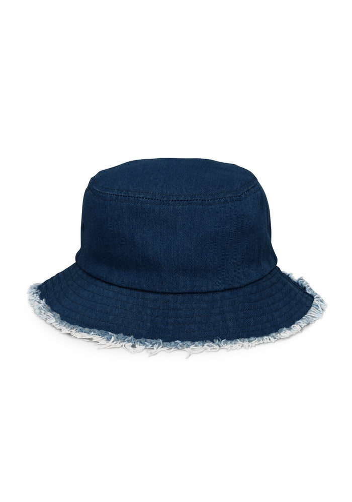 Distressed Denim Bucket Hat