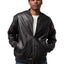 Faux Leather Bomber Jacket | Threadfast Apparel 395J