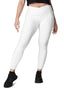 All-Over Print Recycled Crossover Leggings with Pockets