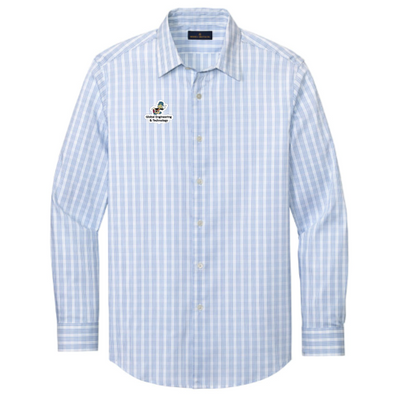 White/ Newport Blue Grid Check