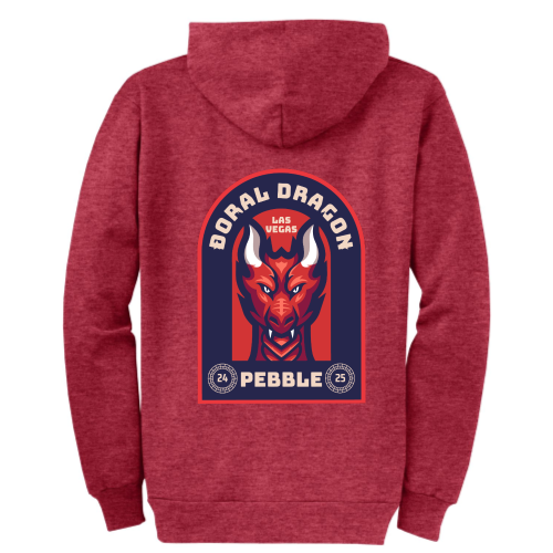 DoralPebble - Port & Company Classic Full-Zip Hooded Sweatshirt