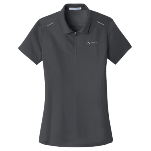 LongevityConsulting - Port Authority Ladies Pinpoint Mesh Zip Polo