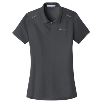 LongevityConsulting - Port Authority Ladies Pinpoint Mesh Zip Polo