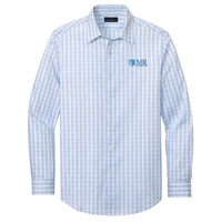 White/ Newport Blue Grid Check