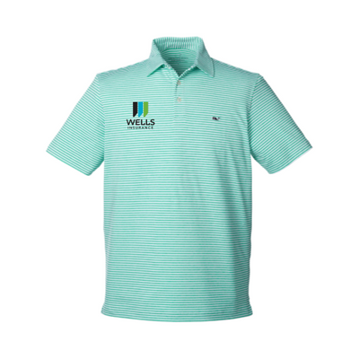 wellsInsurance - Vineyard Vines Men's Heathered Winstead Sankaty Polo