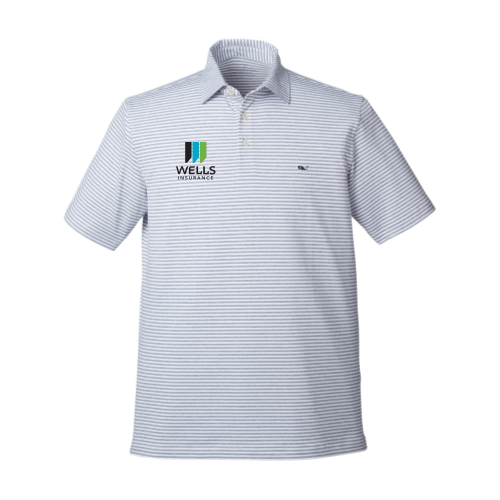 wellsInsurance - Vineyard Vines Men's Heathered Winstead Sankaty Polo
