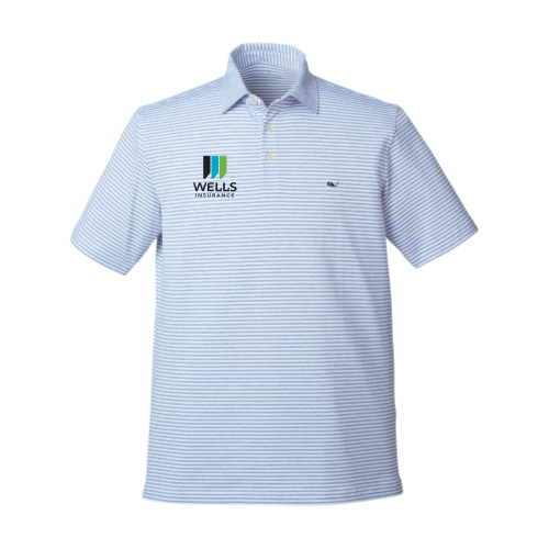 wellsInsurance - Vineyard Vines Men's Heathered Winstead Sankaty Polo