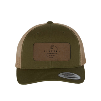 ThreeSixteen-MD - Leather Patch Adult Trucker Cap