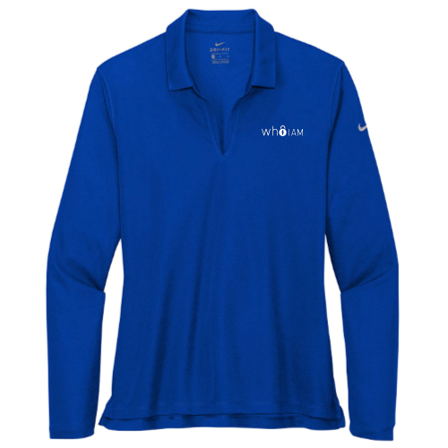 WhoIAM - Nike Ladies Dri-FIT Long Sleeve Polo