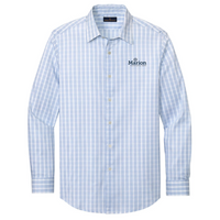 White/ Newport Blue Grid Check