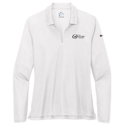 Occunet - Nike Ladies Dri-FIT Micro Pique 2.0 Long Sleeve Polo v1