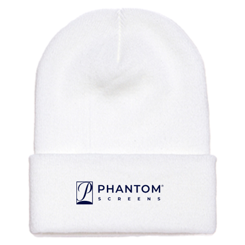 PhantomScreens - Cuffed Knit Beanie - White