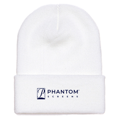 PhantomScreens - Cuffed Knit Beanie - White