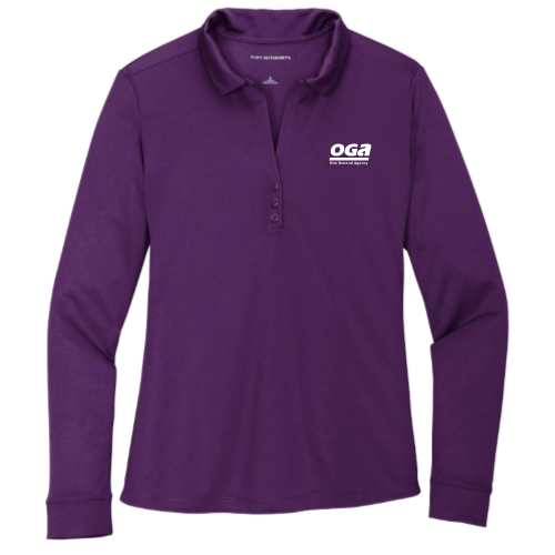 OGA - Port Authority Ladies Silk Touch Performance Long Sleeve Polo - v2