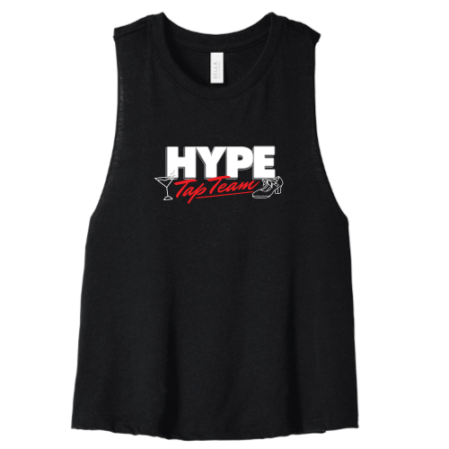 Hype Tap Team - BELLA+CANVAS Women's Racerback Cropped Tank - v1