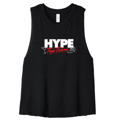 Hype Tap Team - BELLA+CANVAS Women's Racerback Cropped Tank - v1