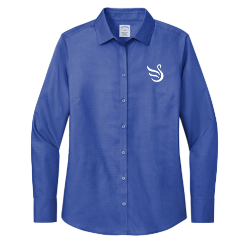 BlueSwan - Brooks Brothers Women's Wrinkle-Free Stretch Nailhead Shirt v1