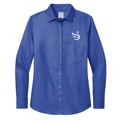 BlueSwan - Brooks Brothers Women's Wrinkle-Free Stretch Nailhead Shirt v1