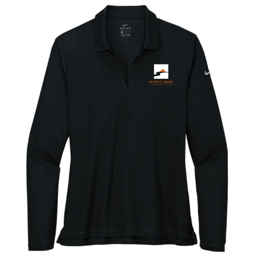Sunset Creek Realty - Nike Ladies Dri-FIT Micro Pique 2.0 Long Sleeve Polo v1